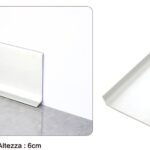 Battiscopa in Alluminio Argento Mod.3936