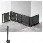 Angolo Esterno per Battiscopa Nero 8cm Mod.3956