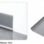 Battiscopa in Alluminio Grigio 8cm Mod.3978