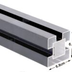 Palo in Alluminio 68x68mm Grigio Chiaro Mod.3081